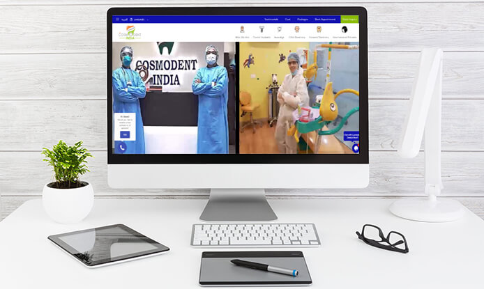 Dental Clinic Website Cosmodent India has been redesigned by MediBrandox